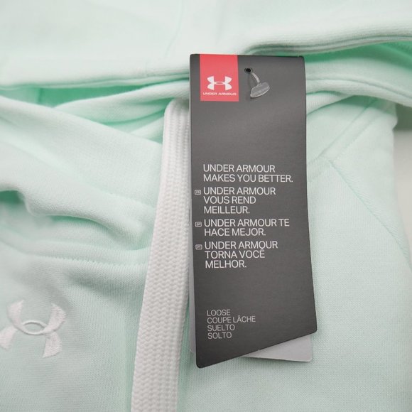 Under Armour Mint Green Hoodie Thermal Fleece Womens Plus Size 1X NWT - Picture 3 of 6